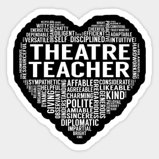 Theatre Teacher Heart Sticker